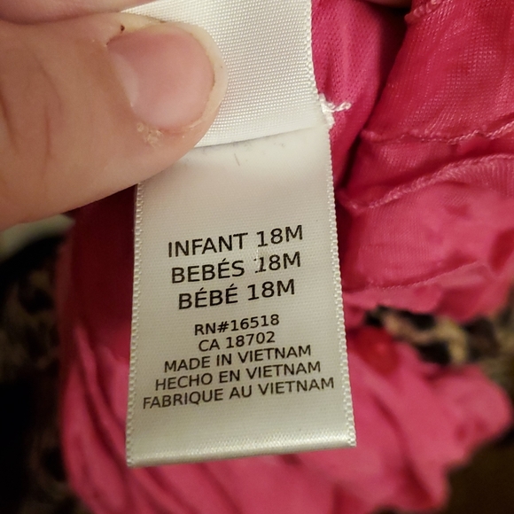 🌟 3 for $15 Deal! 🌟Youngland baby leopard pink dress 18 mo - Picture 3 of 4